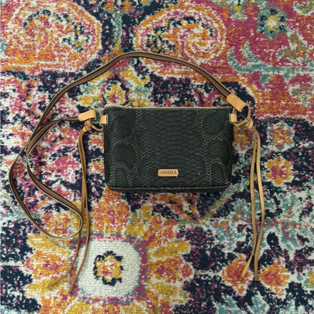 snakeskin consuela purse